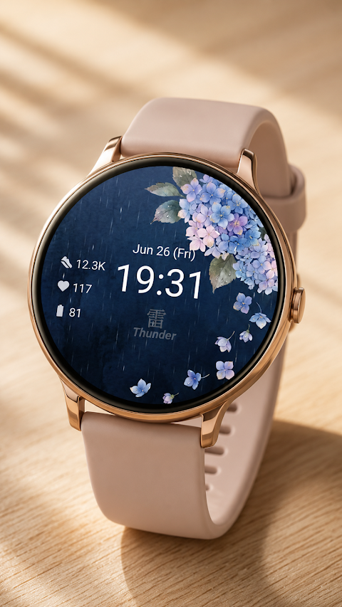 Ajisai Japanese Watch Face screenshot
