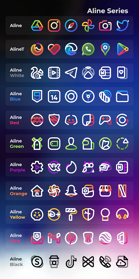 Aline Pink: linear icon pack screenshot