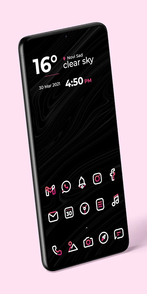 Aline Pink: linear icon pack screenshot