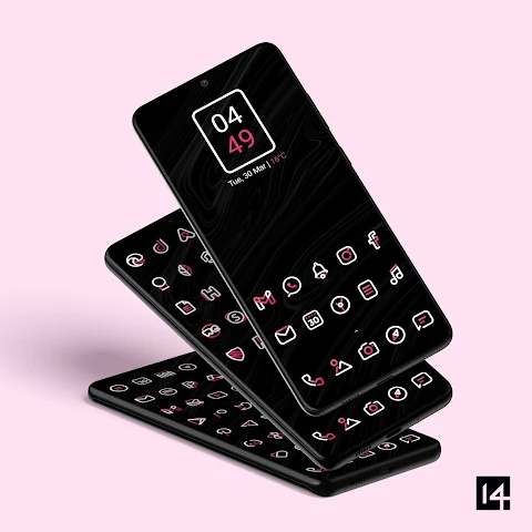Aline Pink: linear icon pack screenshot