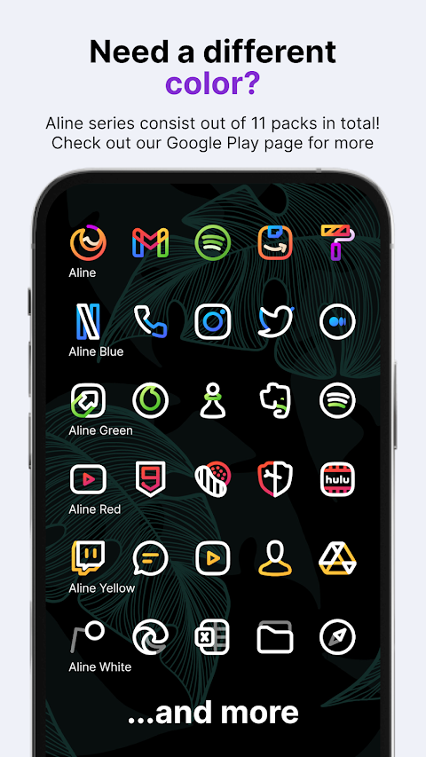 AlineT: bold linear icon pack screenshot