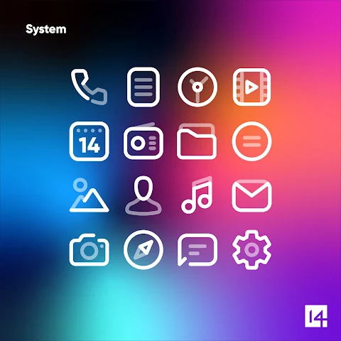 Aline White: linear icon pack screenshot