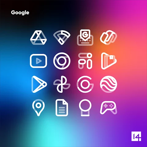 Aline White: linear icon pack screenshot