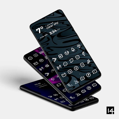Aline White: linear icon pack screenshot