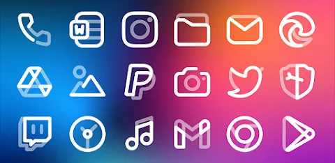 Aline White: linear icon pack screenshot