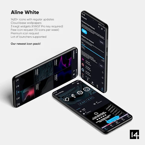 Aline White: linear icon pack screenshot