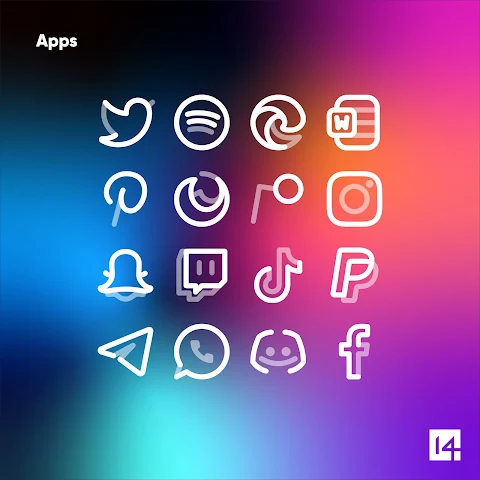 Aline White: linear icon pack screenshot