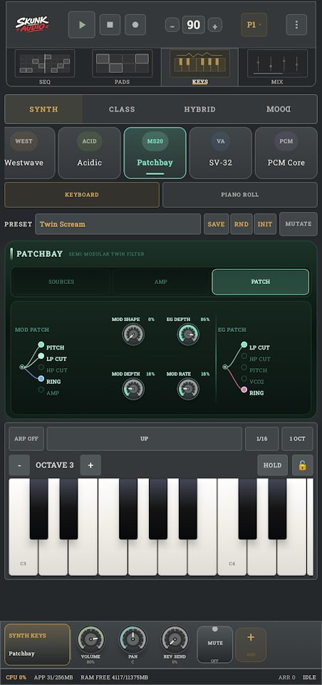 SkunkAudio: Mobile DAW Studio screenshot