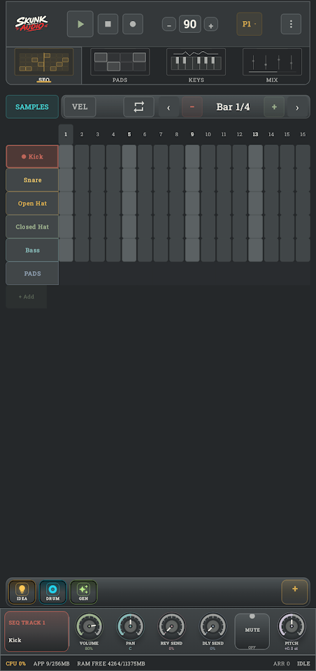 SkunkAudio: Mobile DAW Studio screenshot