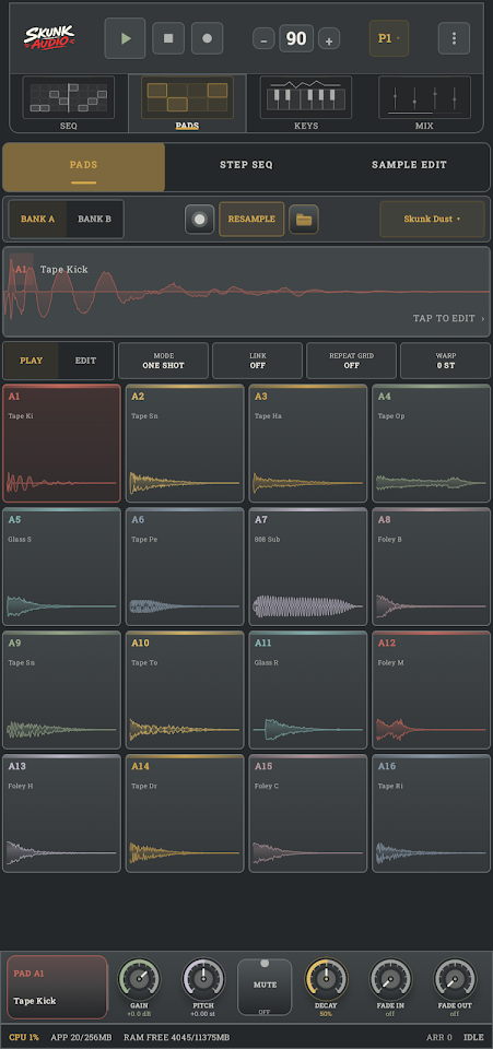 SkunkAudio: Mobile DAW Studio screenshot