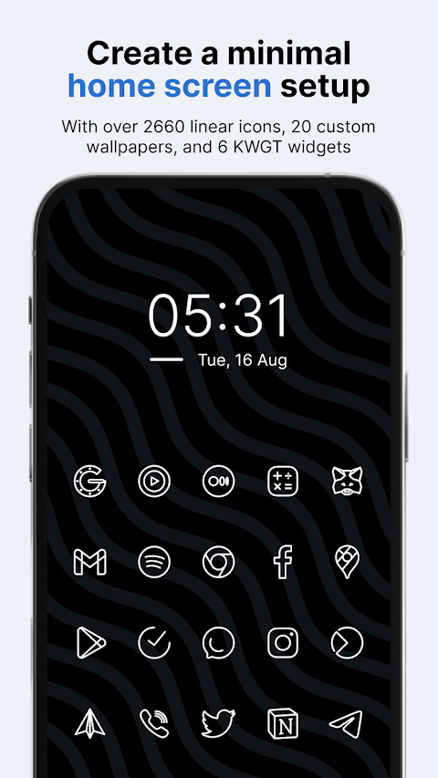 Caelus White: linear icon pack screenshot