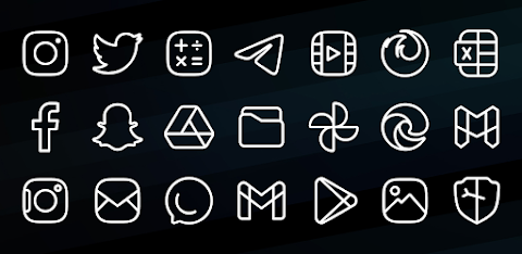 Caelus White: linear icon pack screenshot