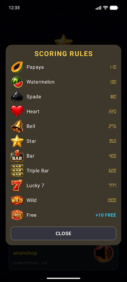 Retro Lucky Spin game screenshot