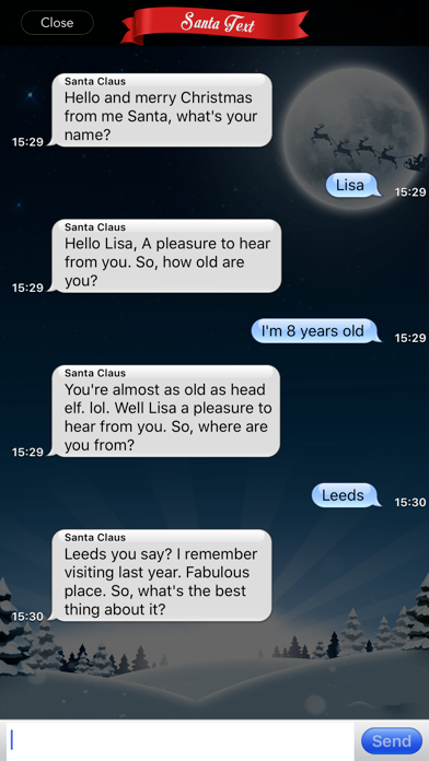 Santa Text screenshot
