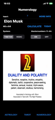 Numerology screenshot