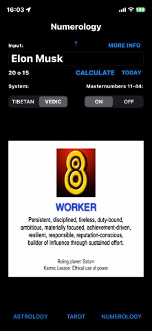 Numerology screenshot