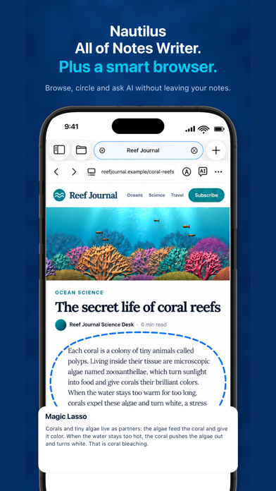 Notes Writer Browser: Nautilus screenshot