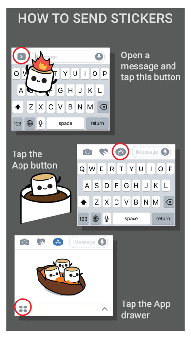 Mellow Marshmallow Stickers screenshot