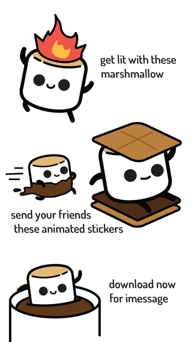 Mellow Marshmallow Stickers screenshot