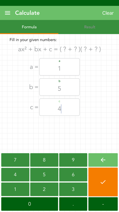 Factoring Quadratics PRO screenshot