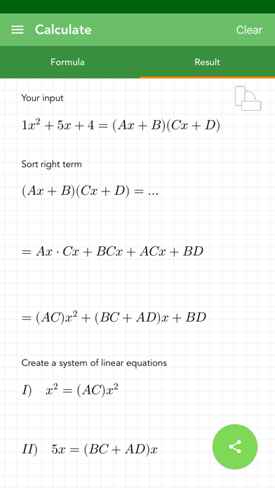 Factoring Quadratics PRO screenshot