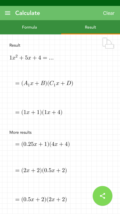 Factoring Quadratics PRO screenshot