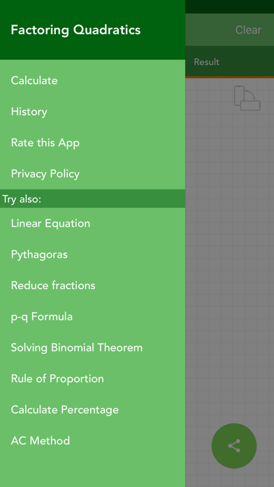 Factoring Quadratics PRO screenshot