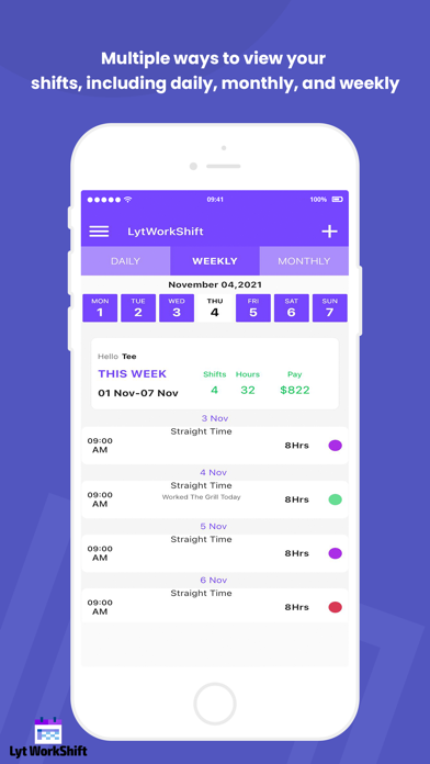 Lyt WorkShift screenshot