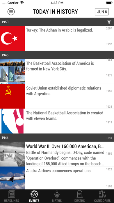 Today In History screenshot