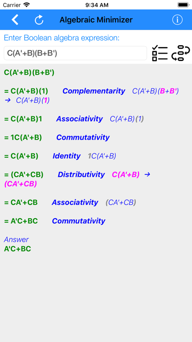 Karnaugh & Boolean Minimizer screenshot