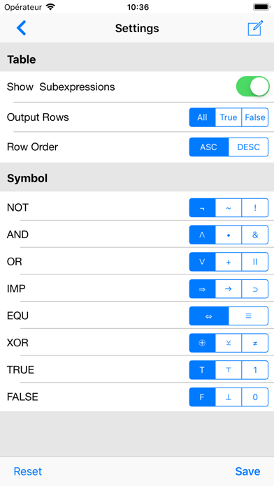 Truth Table Builder screenshot