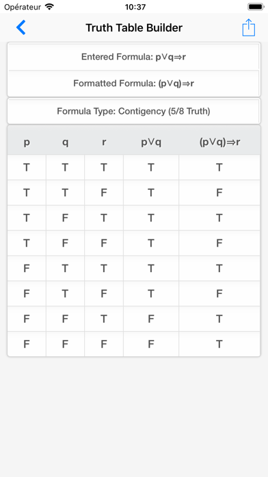Truth Table Builder screenshot