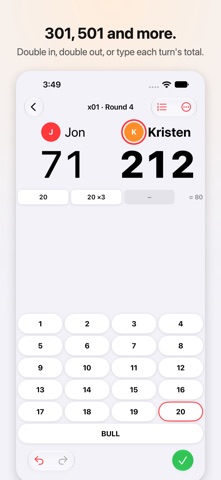 Dart Scoreboard Pro screenshot