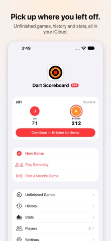Dart Scoreboard Pro screenshot