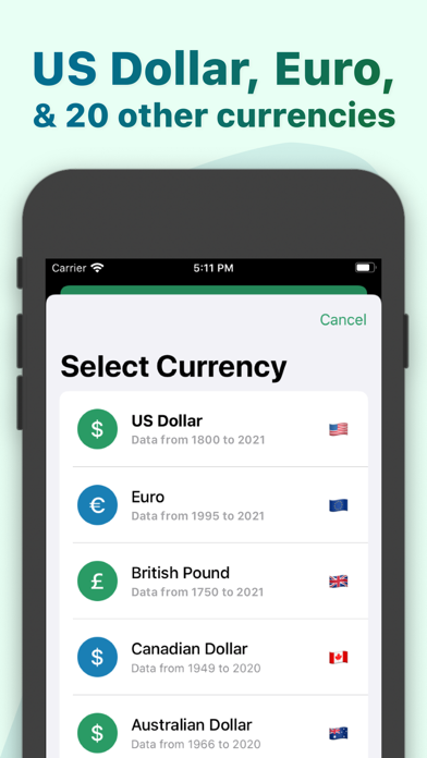 Inflation Calculator screenshot