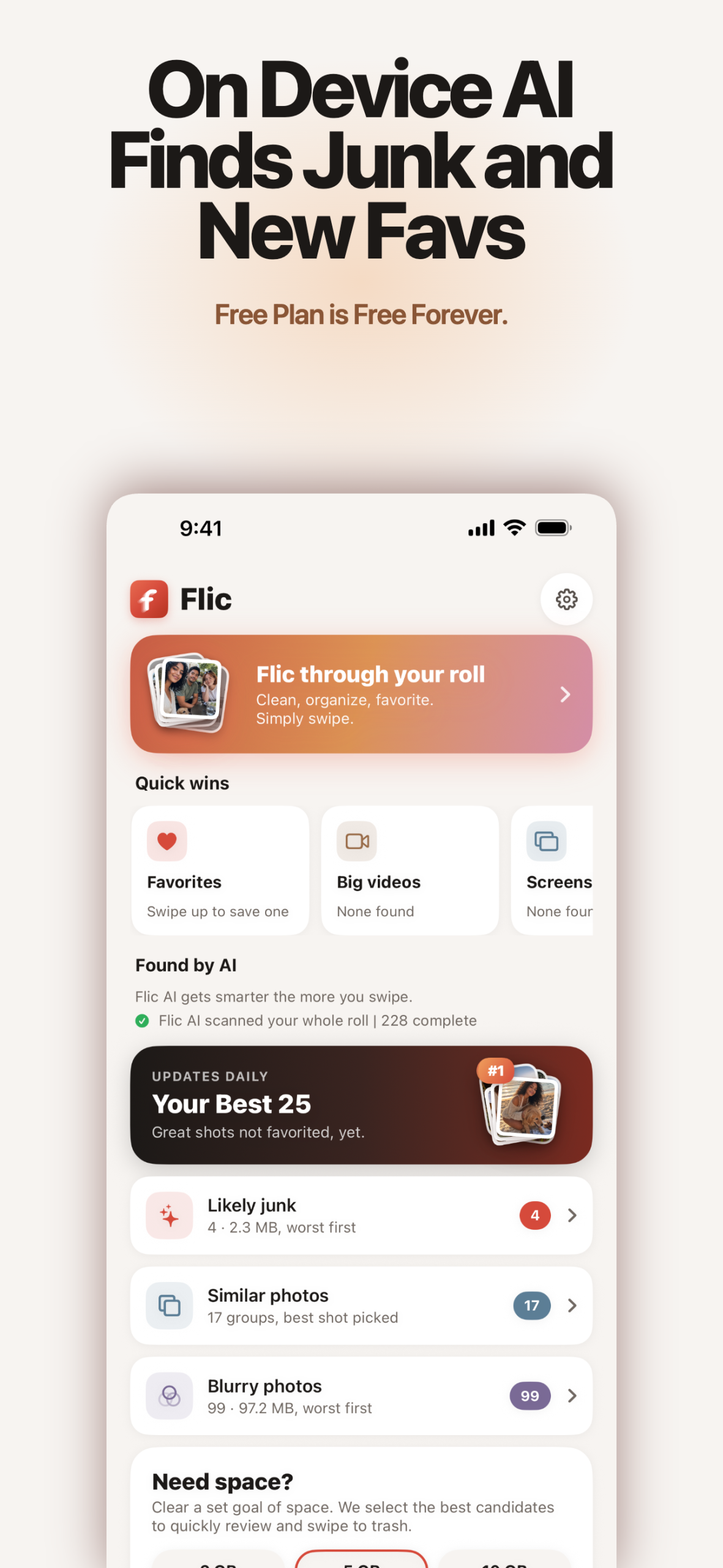 Flic: AI Photo & Video Cleaner screenshot
