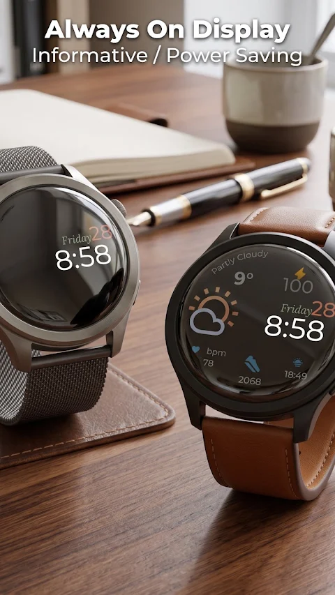 Digital watch face D34 screenshot