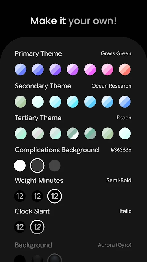 Matte Watch Face screenshot