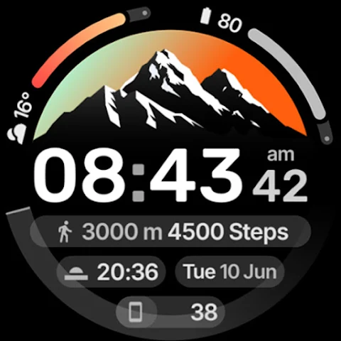 Peak Shadow Watch Face screenshot