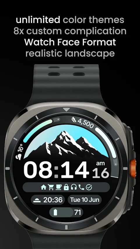 Peak Shadow Watch Face screenshot