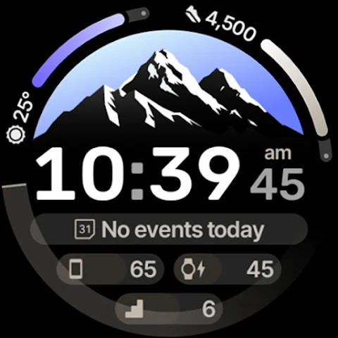 Peak Shadow Watch Face screenshot