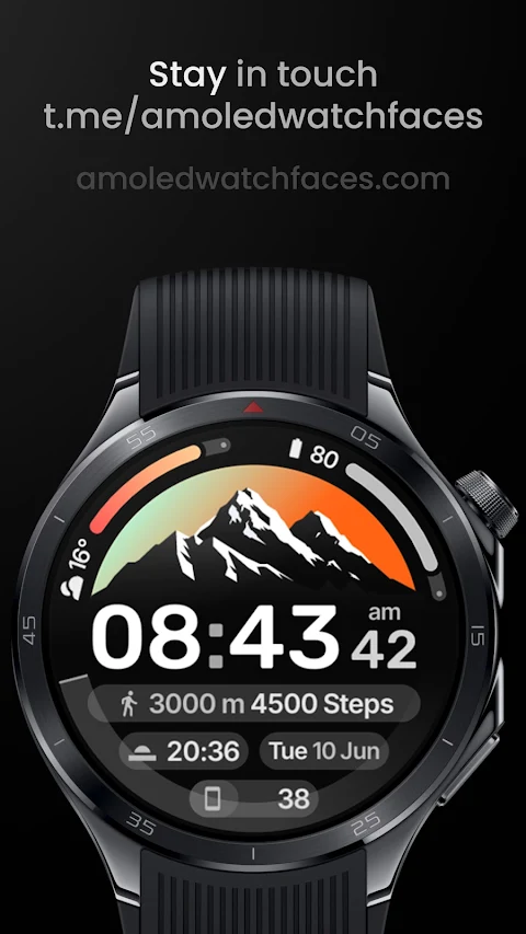 Peak Shadow Watch Face screenshot