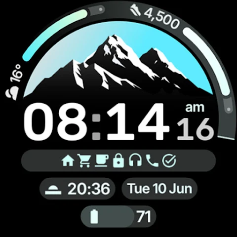 Peak Shadow Watch Face screenshot