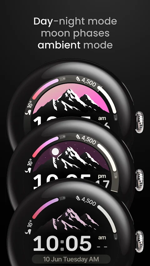 Peak Shadow Watch Face screenshot