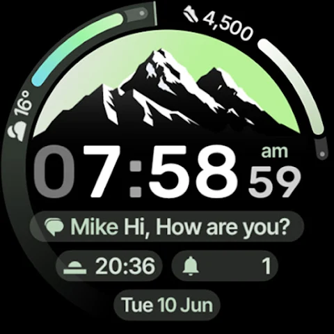 Peak Shadow Watch Face screenshot
