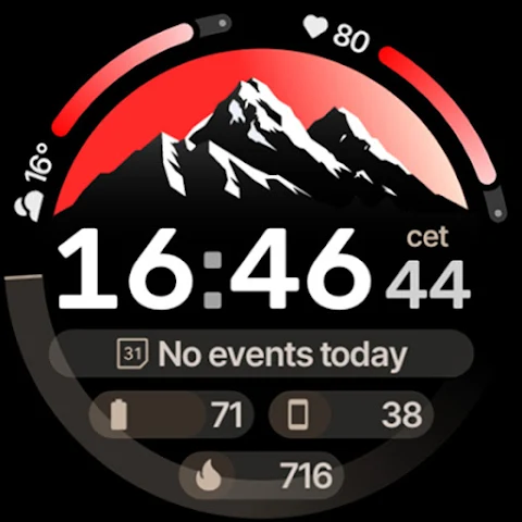 Peak Shadow Watch Face screenshot