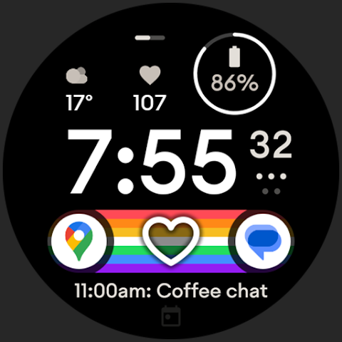 Pride Flag Watch Face screenshot