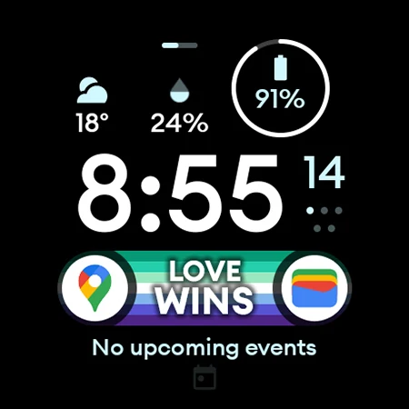Pride Flag Watch Face screenshot