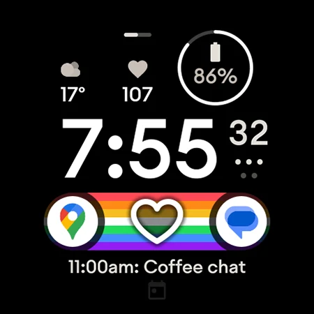 Pride Flag Watch Face screenshot