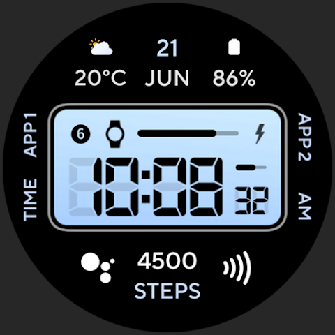 Retro Digital: Watch face screenshot